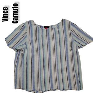 Vince Camuto Linen/Cotton Top Size L